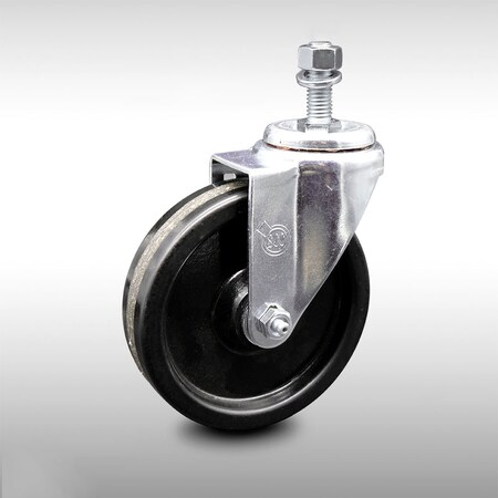 Service Caster 5 Inch SS Phenolic Wheel Swivel 1/2 Inch Threaded Stem Caster SCC-SSTS20S514-PHS-121315